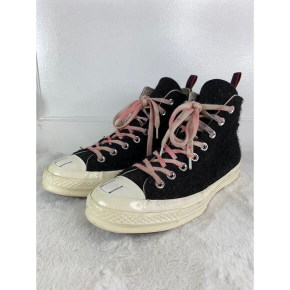 Converse CTAS 70 Hi Heritage Felt Black Egret Shoes Size 9 - Picture 1 of 8